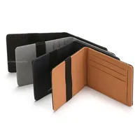 Retro Style Men's Short Fashion Wallet with Cross Pattern PU Creative Card Bag Business Casual Wallet Ultra-thin Card Clip Purse