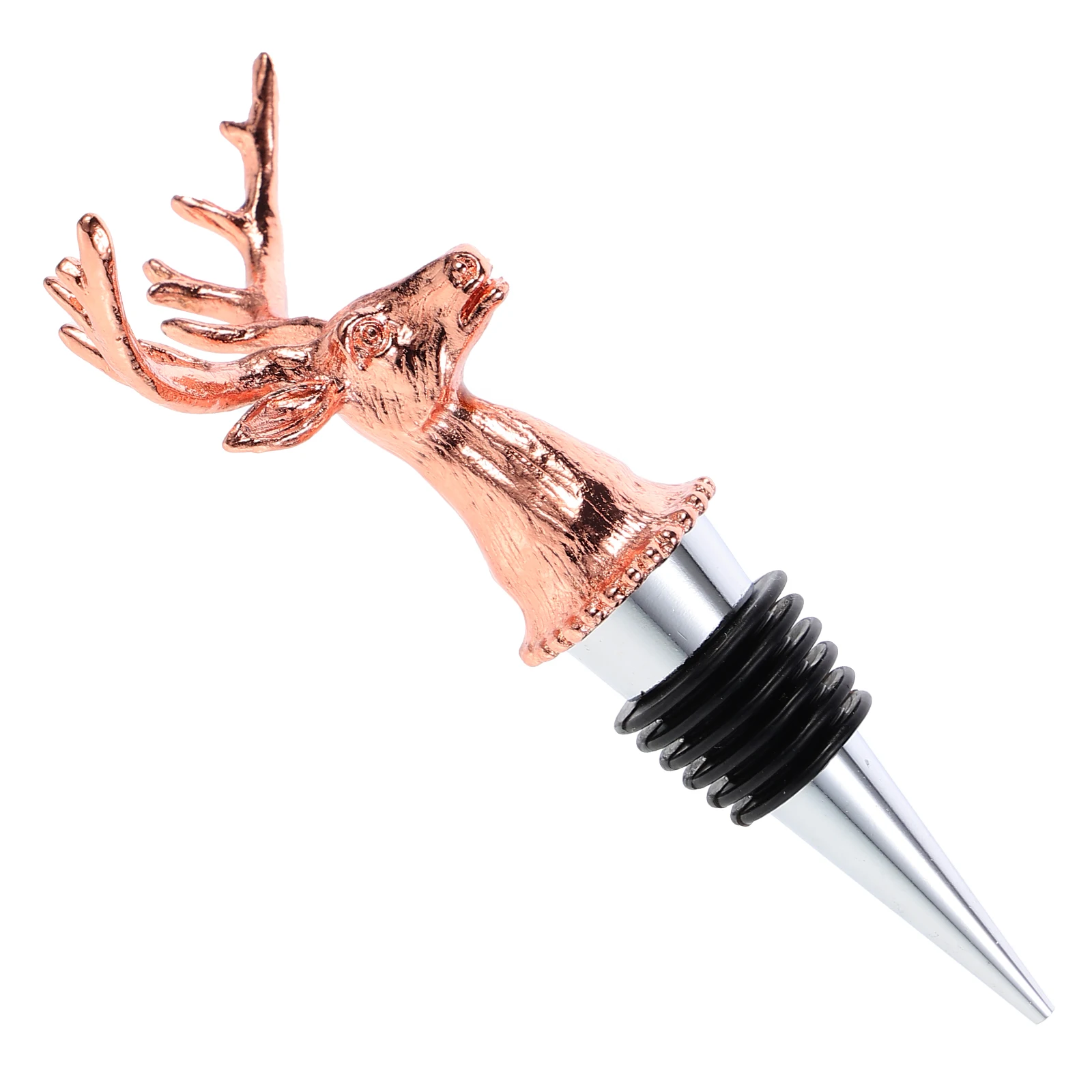 

Deer Bottle Stopper Zinc Alloy Aesthetic Reusable Practical Sealing Easy Installation Storage Cleaning