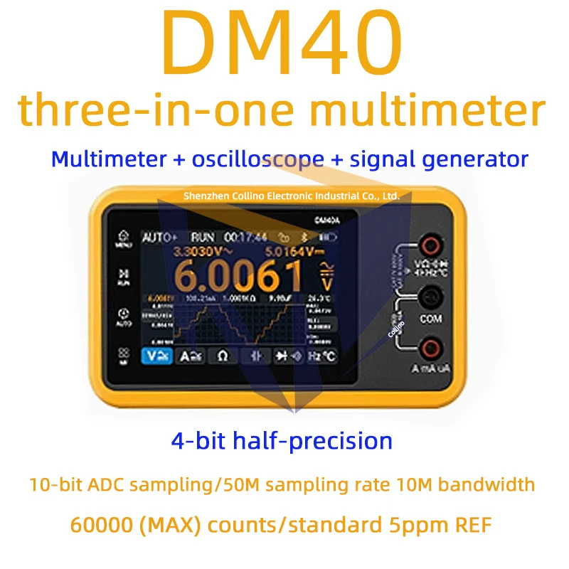 1set DM40 Digital Multimeter 4-Digit Semi-Oscilloscope Signal Generator Three-In-One Handheld Portable DM40B DM40C