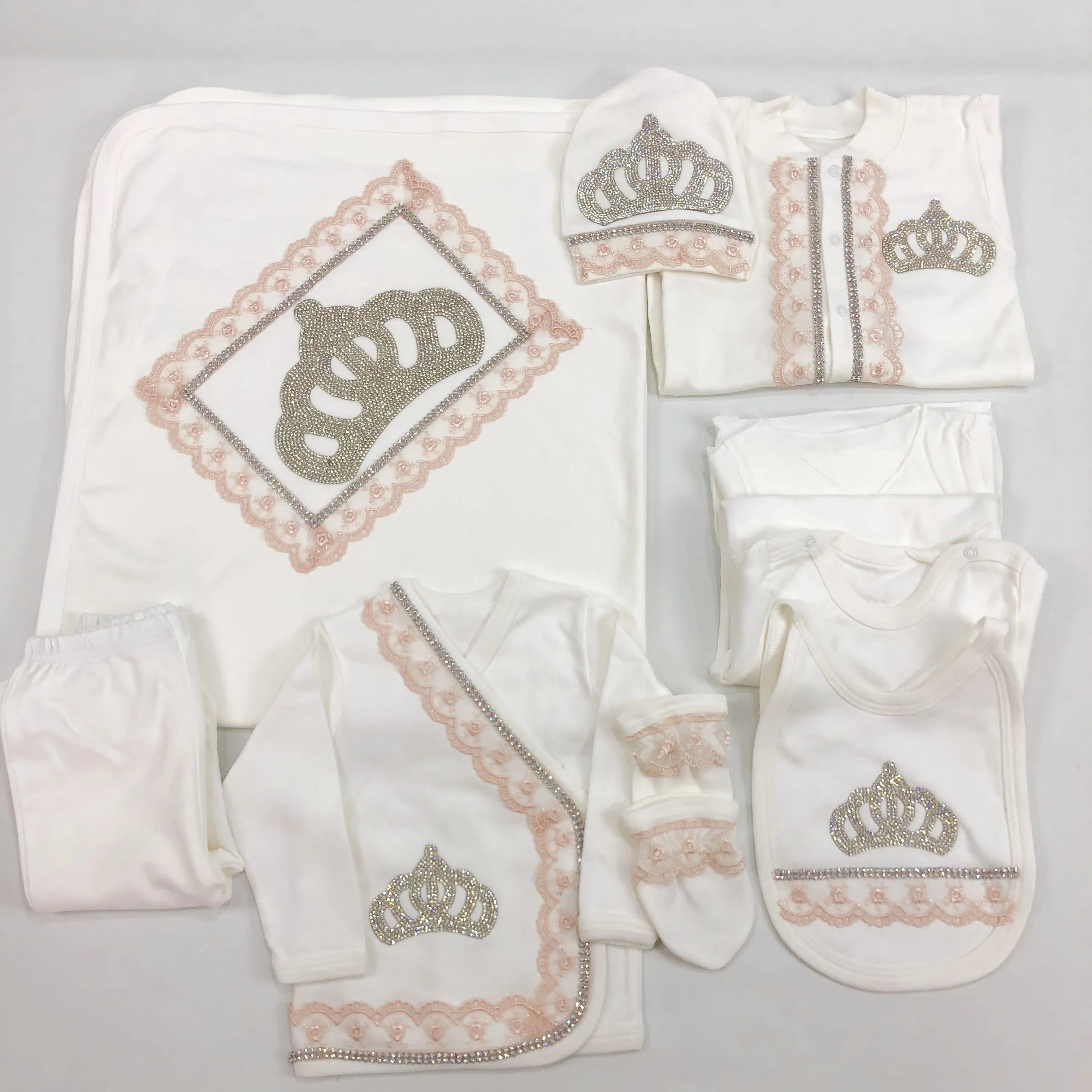 1. 10pcs Newborn Baby Boy Outfits Set Kids Clothing Real Cotton Infant Care Products Body Suit Shirt Pants