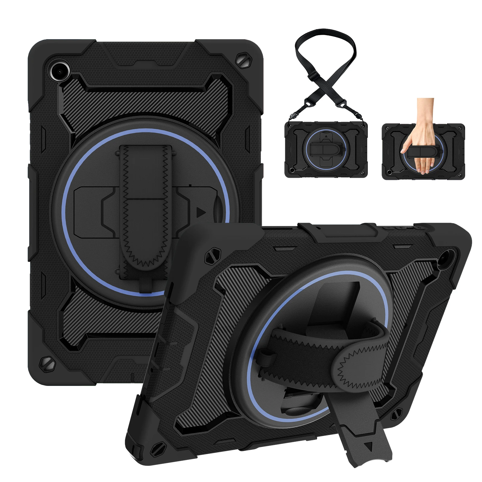 

Armor Case For Samsung Tab A11 A9 Plus SM-X230 X236 X210 X216 S6 Lite P620 P613 P610 A8 X200 X207 A7 T500 T509 Rotating Cover