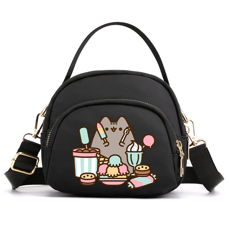 New Pusheen Crossbody Bags for Women Kawaii Cartoon Printed Bags Cute Girls Large Capacity Shopping Tote Bags Women Handbags