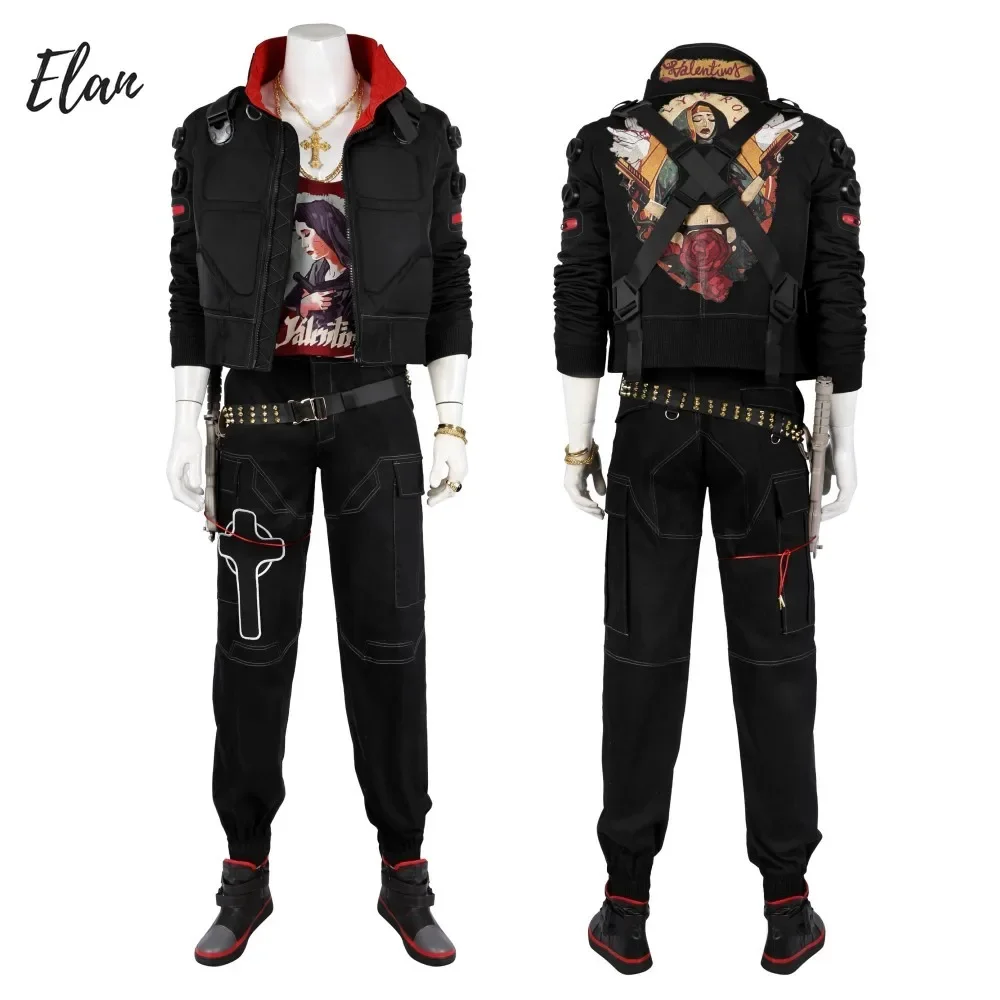 Punk Cosplay 2077 Jackie Cosplay Costume Faux Leather Jacket Coat Shirt Pants Outfit and Individual Items Are Sold Custom Size