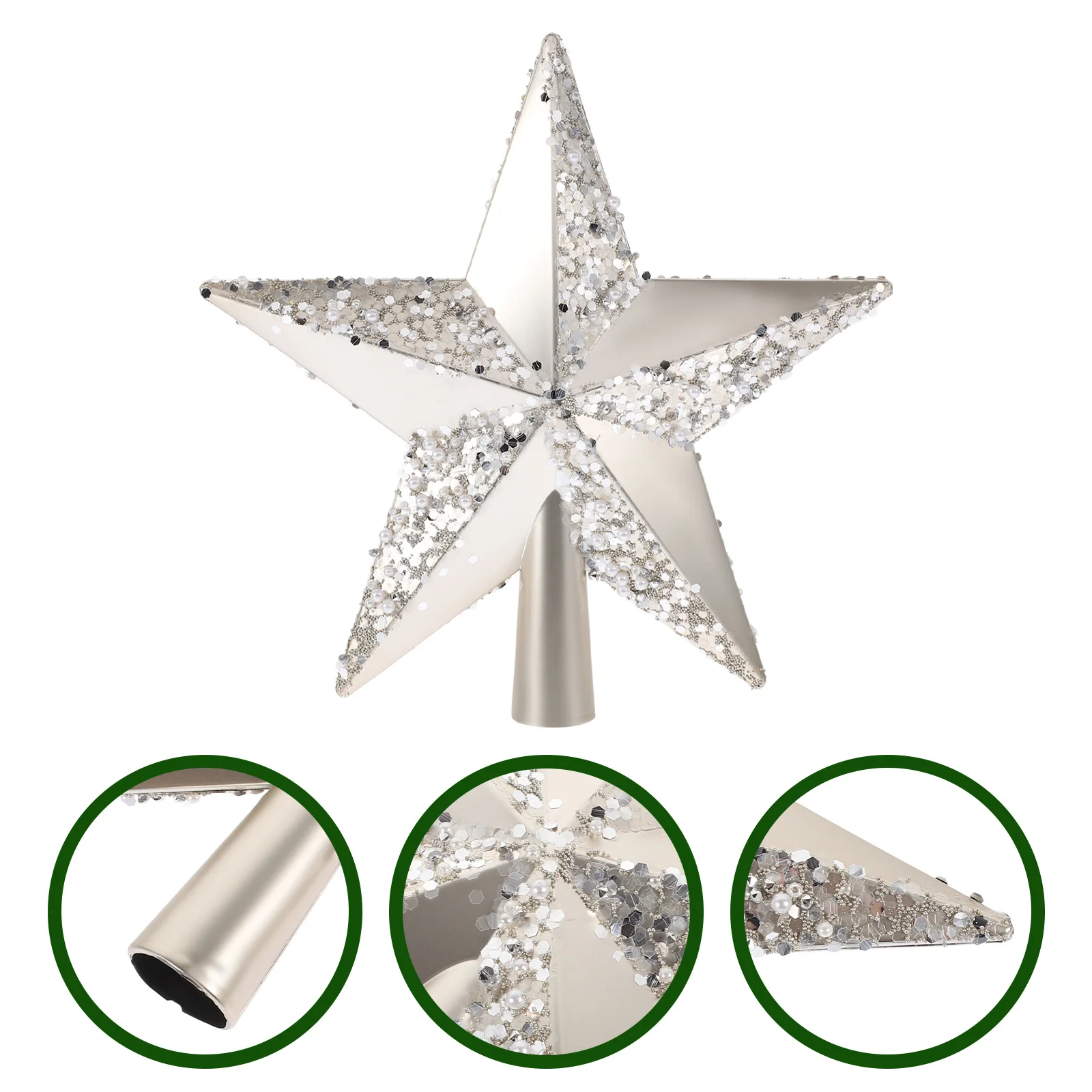 

Christmas Star Tree Topper PVC Material Lovely Appearance Ideal Xmas Tree Ornament Holiday Decoration Star Ornament