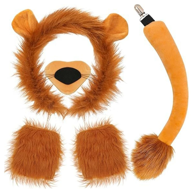 Disfraz De León Para Niñas – Diadema Con Orejas Y Falda Tutú De Dibujos Animados, Accesorio De Carnaval Y Cosplay