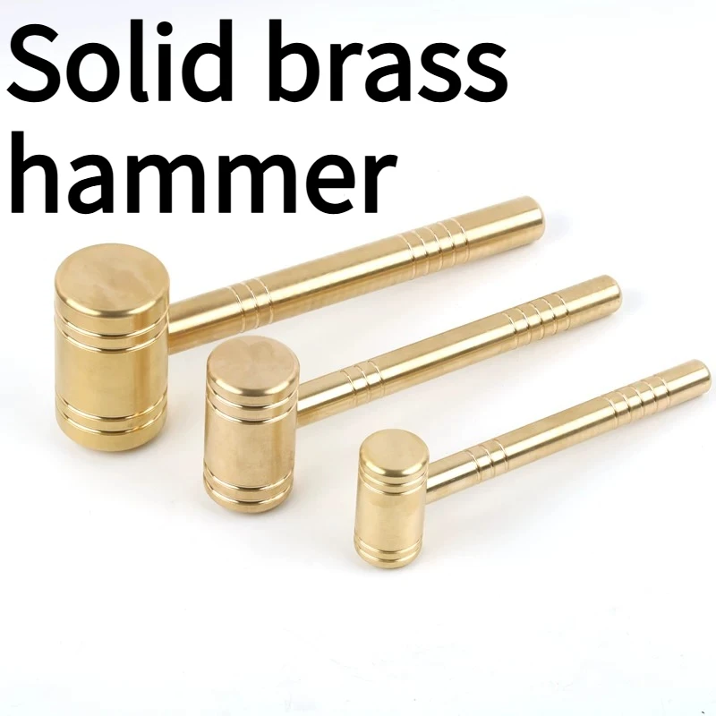 Solid Brass Hammer CNC Receiving Inspection Explosion-proof Hammer High-end Collection and Play Hammer
