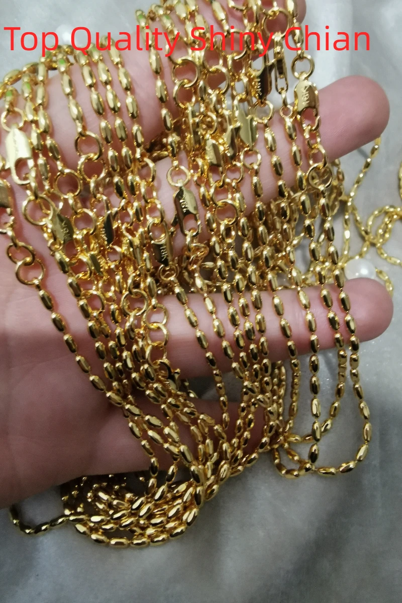 Titanium With 18K Gold Beads Chian Real Pearl Choker Necklace Designer T Show Runway Gown Rare INS Japan Korean Boho Top 5