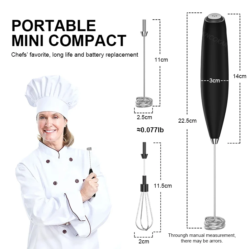 عصا خفقت كهربائية صغيرة محمولة باليد ، خفاقة قهوة صغيرة منزلية للخبز ، خفاقة بيض سوط ، خفاقة مطبخ مسحوق حليب