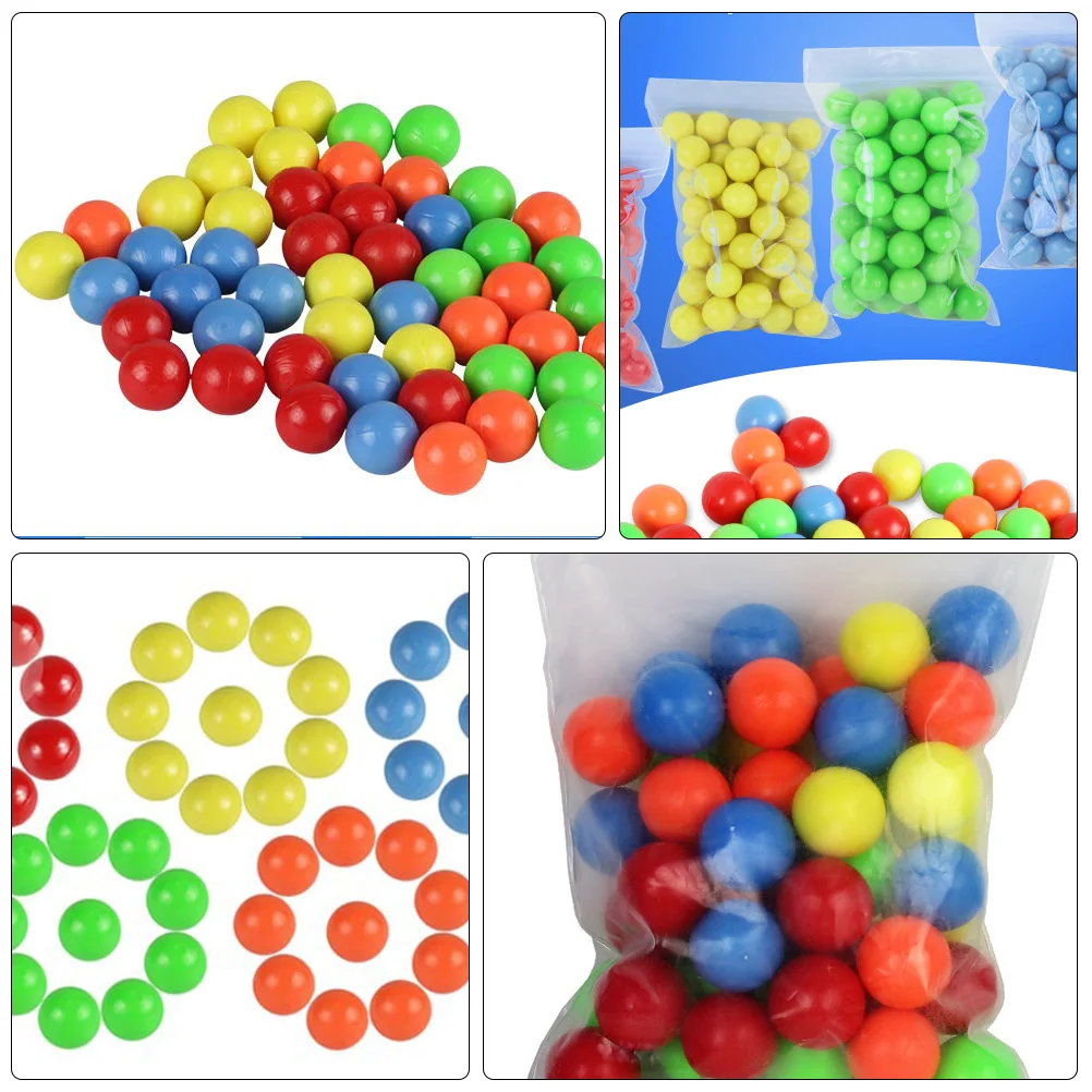 

100 Pcs Colorful Plastic Balls Counting Small Toys for Toddlers Hippo Educational Marbles Probability Colored