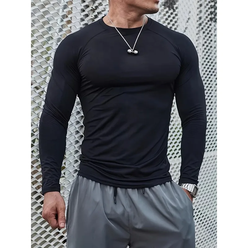 

Jogging Shirts Men Quick Dry Gym Fitness Workout Jogging Sport Tops Male Jersey Men Long Sleeve Gym Top Sport Tops Male Jersey