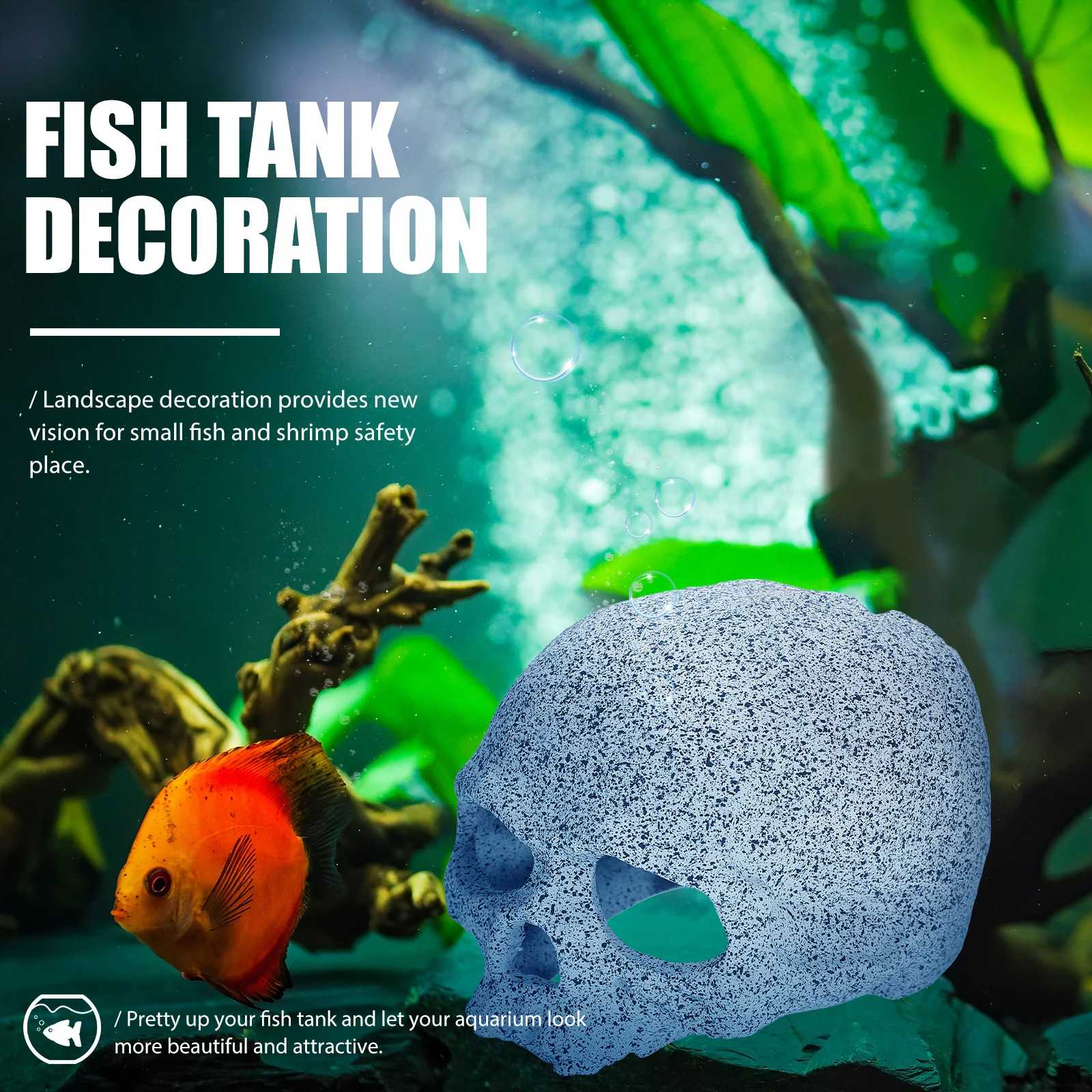 

Aquarium Hideaway Cave Fish Tank Decorations Durable Safe Material Unique Design Spawning Breeding House Aquarium Landscape