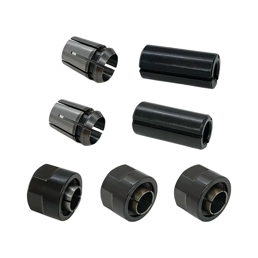 7pcs 1 2 Inch Collet Chuck Nut Woodworking Router Power Tool Parts 763622‑4 763629‑0 763628‑2 For 3612Y Repair Machine Router