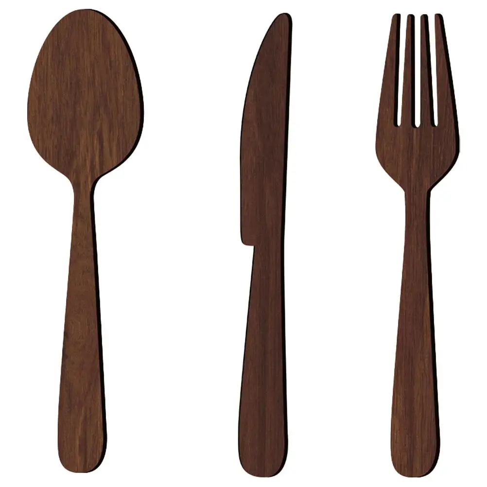 

Wooden Fork Spoon Knife Sign Rustic Wall Decor Kitchen Signs Basswood Home Accessories Farmhouse Decor Wooden