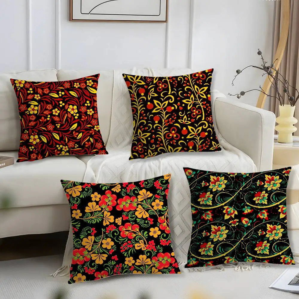 

Ukrainian Folk Pattern Pillow Case Short Plush Print Cushion Cover Square Throw Pillow Covers Sofa Home Decor