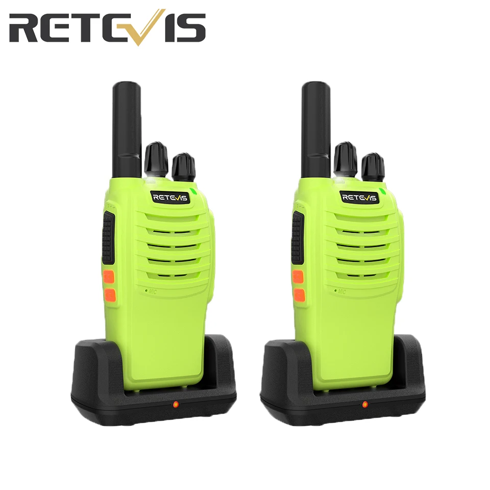 Retevis H777 Green walkie talkie 2Pcs Portable PMR446 FRS Two-way Radio long range VOX Type-C Walkie-Talkie for Camping Hiking