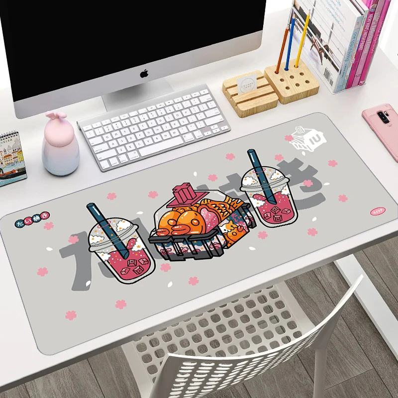 Sushi Box Kawaii Anime Mouse Pad Large Computer Office Game Table Mats XXL Rubber Anti-slip Gaming Keyboard Mat Long Desk Pads