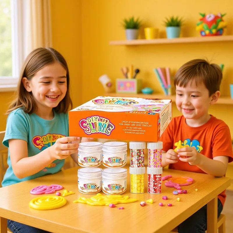 4PCS Slime Kit with Accessories DIY Stress Relief Toy for Kids Educational Sensory Toy gifts for kids