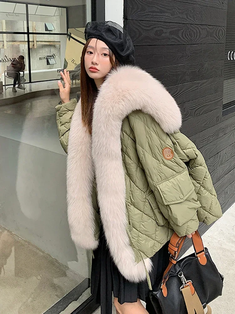 Women Winter Down Jacket 90% Duck Down Coat Puffer Feather Female Parka Snow Outwear Big Luxury Real Fox Fur Collar Coat
