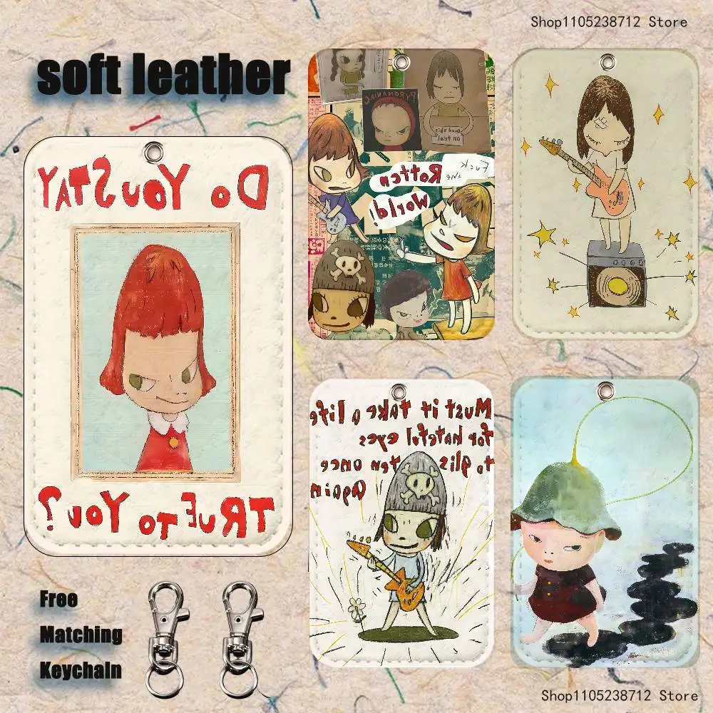 

Creative Y-Yoshitomos N-Nara-S Holder Keychain For Bank Business Work Card Holder Student Card Protective Case Bus Card