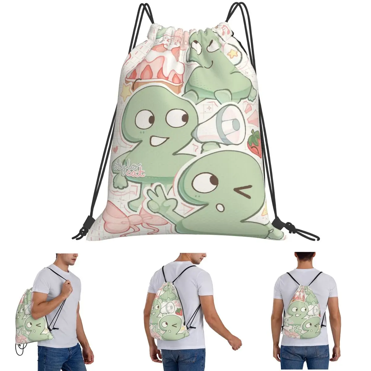 اثنين من حقائب الظهر Tpot BFDI الأزياء الرباط حزمة جيب حقيبة رياضية حقائب الكتب للمدرسة رجل امرأة