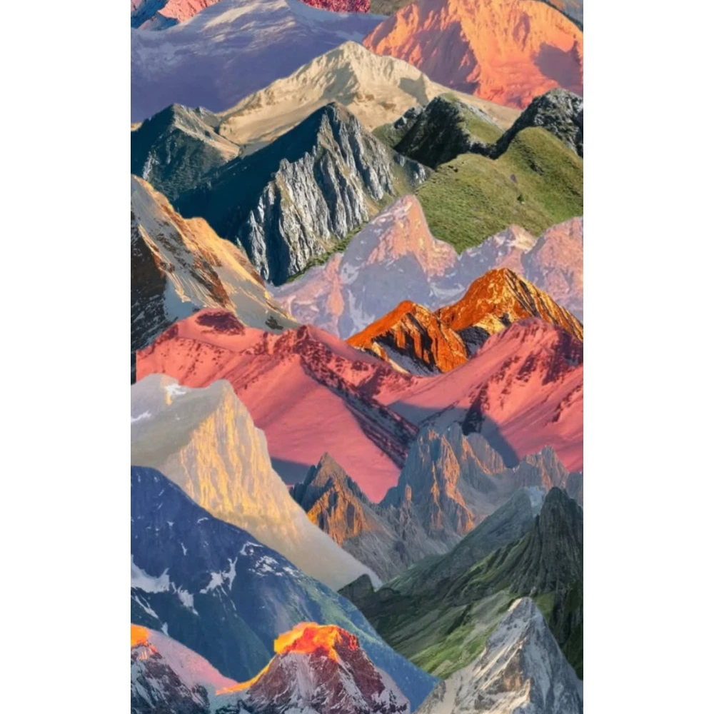 

500/1000/1200/2000 PCS Jigsaw Puzzles Continuous Mountains Scenery Family Activity Games for Gameroom Bedroom Home Decor