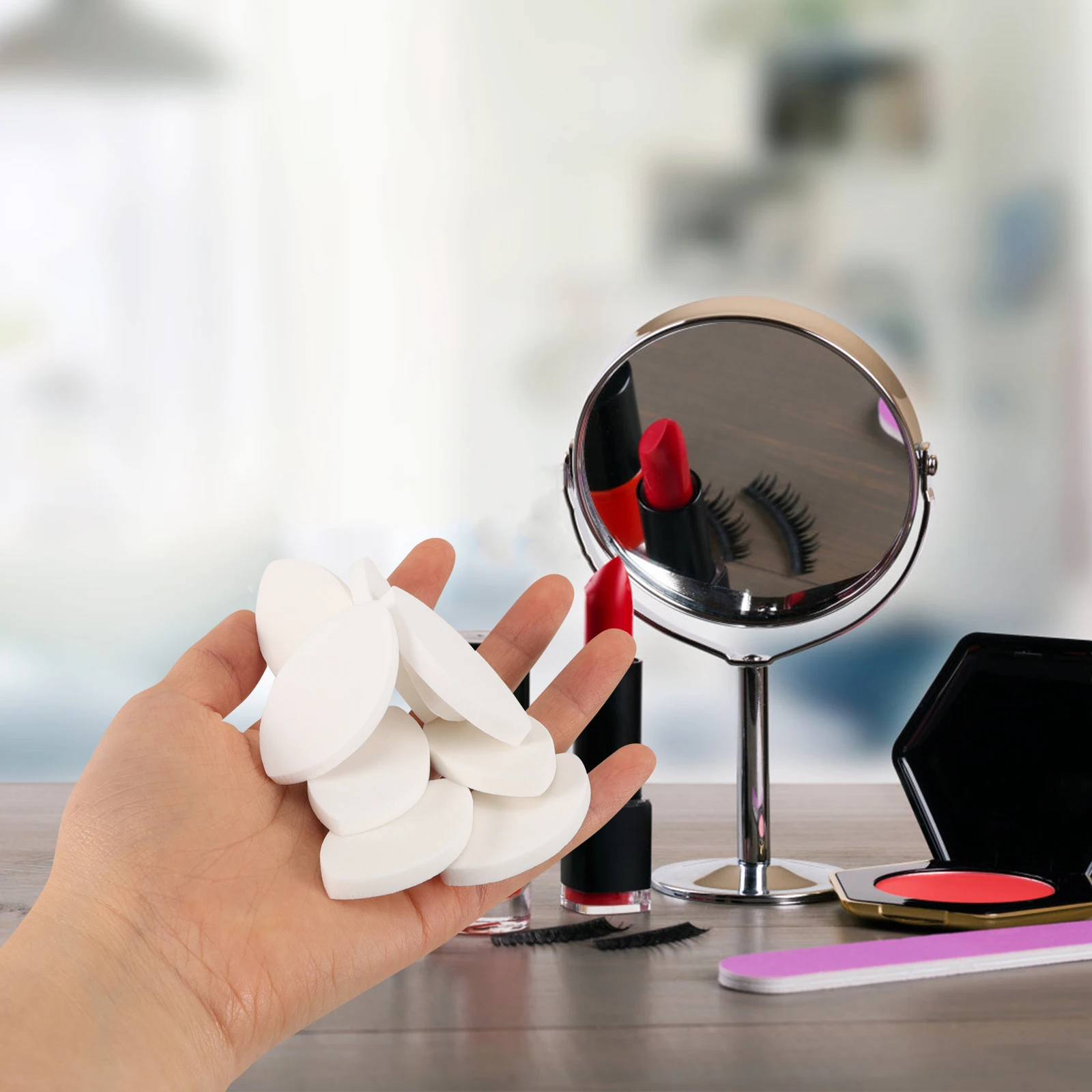 

50pcs Eyelash Extension Training Tools Sponge Practice Pads Shaped Eye Makeup Exercise Kits For Lash Beginners