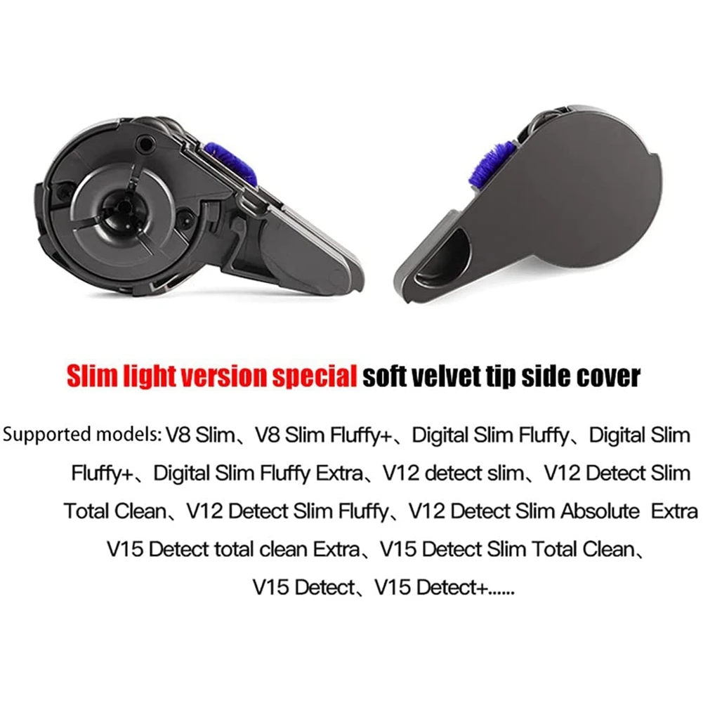 Крышка торцевой крышки роликовой щетки для Dyson Digital Slim, V8 Slim, V12 V15 Detect Slim, запасные части для пылесоса