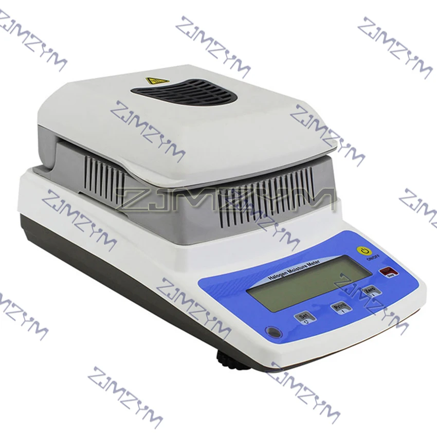 0.005 جرام 120 جرام جهاز اختبار الرطوبة الرقمي التدفئة مقياس الرطوبة الهالوجين مع واجهة RS232