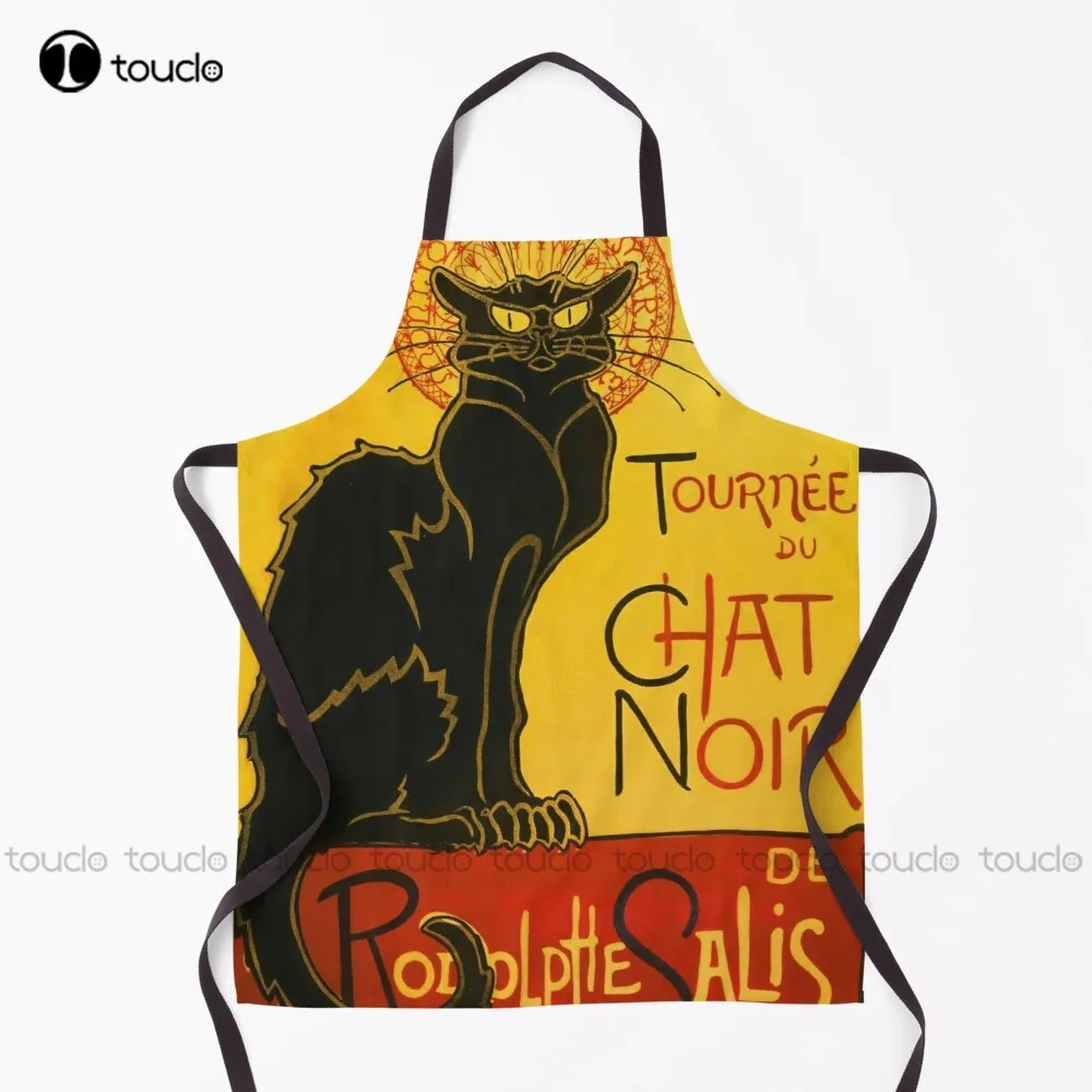 Le Chat Noir The Black Cat Art Nouveau Vintage Apron Cooking Aprons  Garden Kitchen Customized Unisex Adult Apron