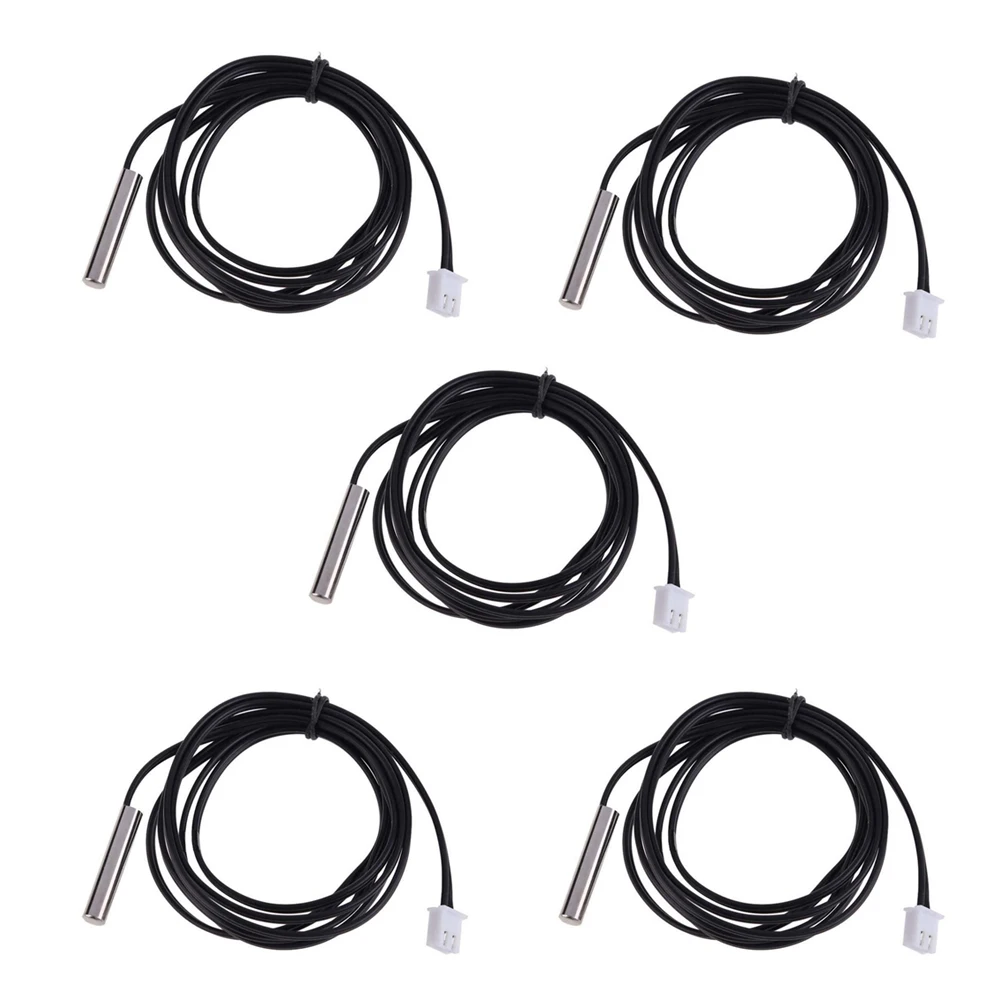 

5PCS Waterproof Temperature Sensors Premium Material 500VDC Test Resistance 1500VAC Wide Range Heat Sensors Moisture