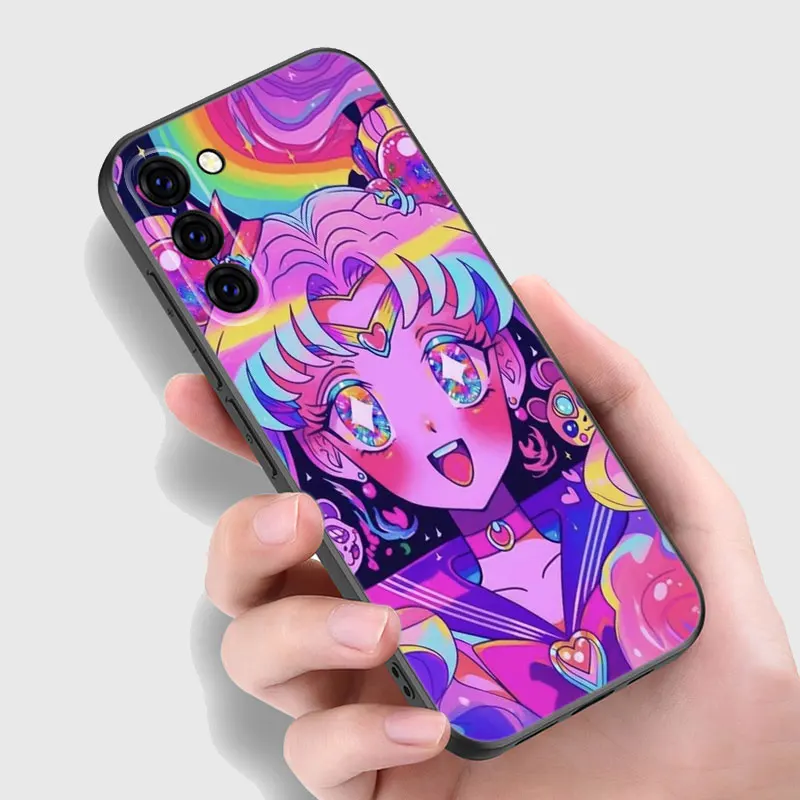 Cartoon S-Sailor Moom Phone Case For Samsung A13 A22 A24 A32 4G A25 A34 A35 A52S A53 A54 A55 A73 5G A12 A14 A15 A23 A31 A33 A50