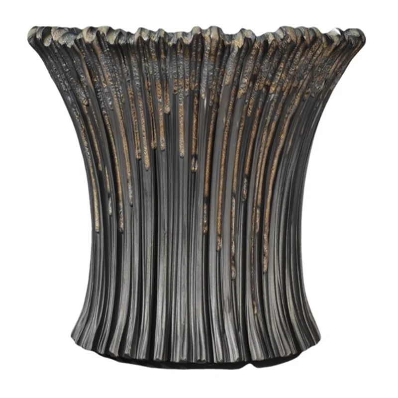 Glazed Handmade Vertical Stripes Porcelain Root Crops Pot,Pachypodium Agave Cactuses Plant Pot,Flower Vase,Bonsai Plant Pot - view 5