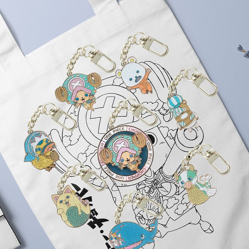 1 szt. Oficjalny brelok do kluczy ONE PIECE w formie zwierzątka – urocze kolekcje do noszenia lub ekspozycji, idealny prezent o tematyce anime