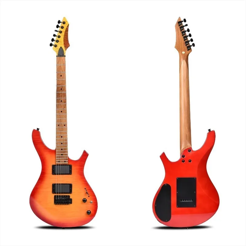 Popular Roasted Maple OEM High Quality Stainless Steel Round Frets Alnico 5 Electric Guitar for Guitar Playing