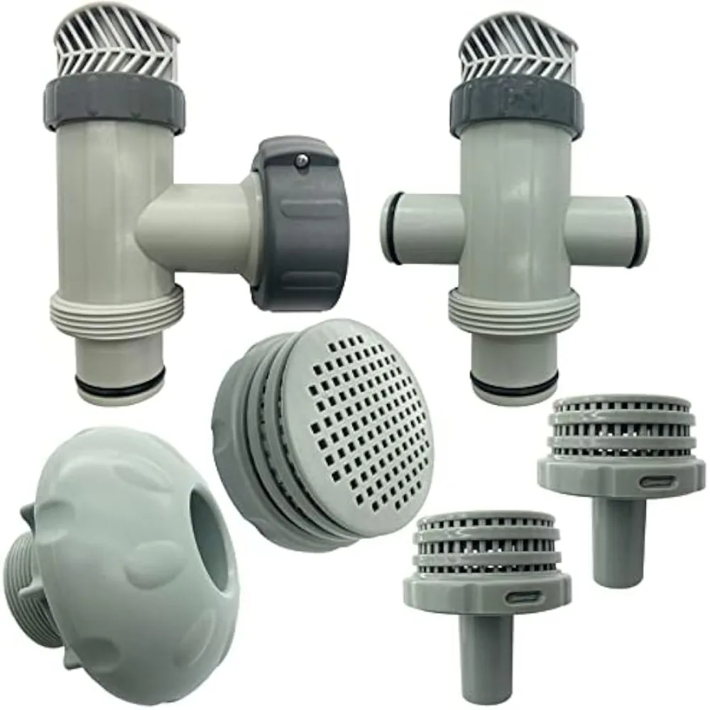 Split Plunger Valve & Plunger Valve & Inlet Water Nozzle & 3 Pack Filter Mesh Outlet Strainer Grid Replacement（6 Pack）