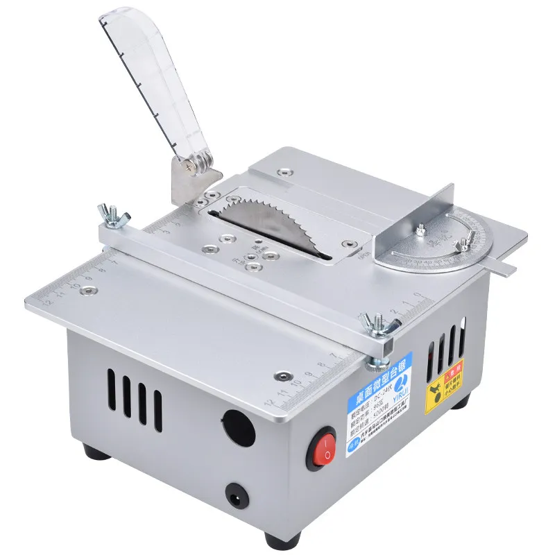 S8 Precision Desktop Micro Table Saw - 3 Inch Acrylic Mini Cutter & Aluminum Electric Saw