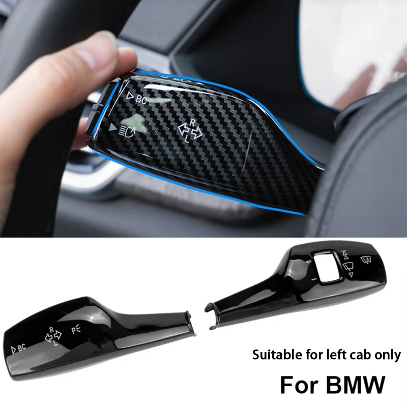 Car Turn Signal Windshield Wiper Lever Switch Cover For BMW 1 3 5 6 7 Series GT F30 F35 F20 F21 F10 F11 F07 F01 F02 Gloss Black