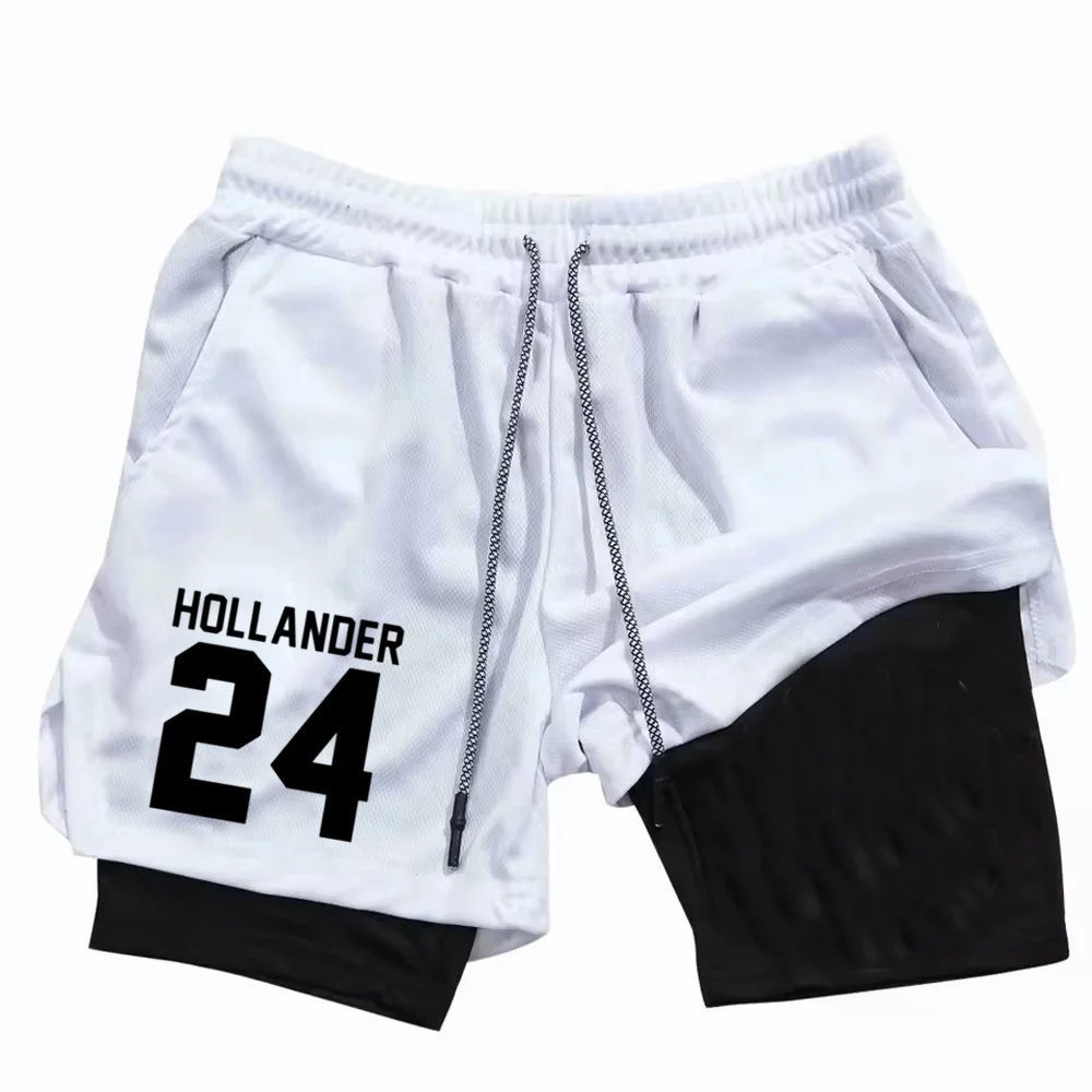 Heated Rivalry shorts Breathable  Training  Fitness running  2 in 1 Sports Double Deck Quick-drying Compression  hombre