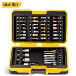 Deli 39 PCS Screwdriver Set Magnetic Bits with Storage Case for Home, Garage, Office, Apartment, Bike, Electronics Projects