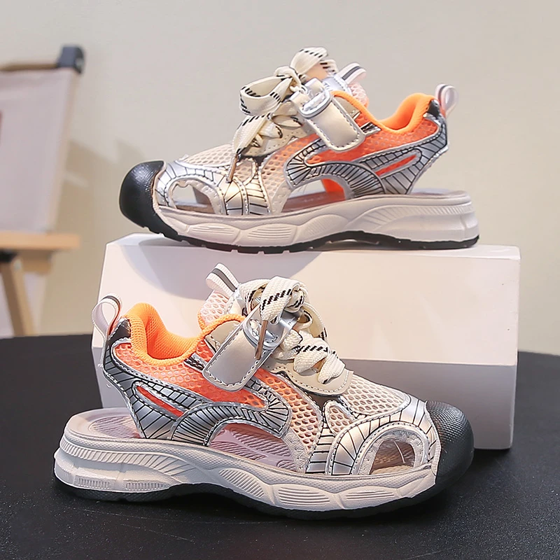 

Big Kids Summer Mesh Sports Shoes Strong Air Permeability Wear Resistant Sole Anti Slip Outdoor Running Shoes