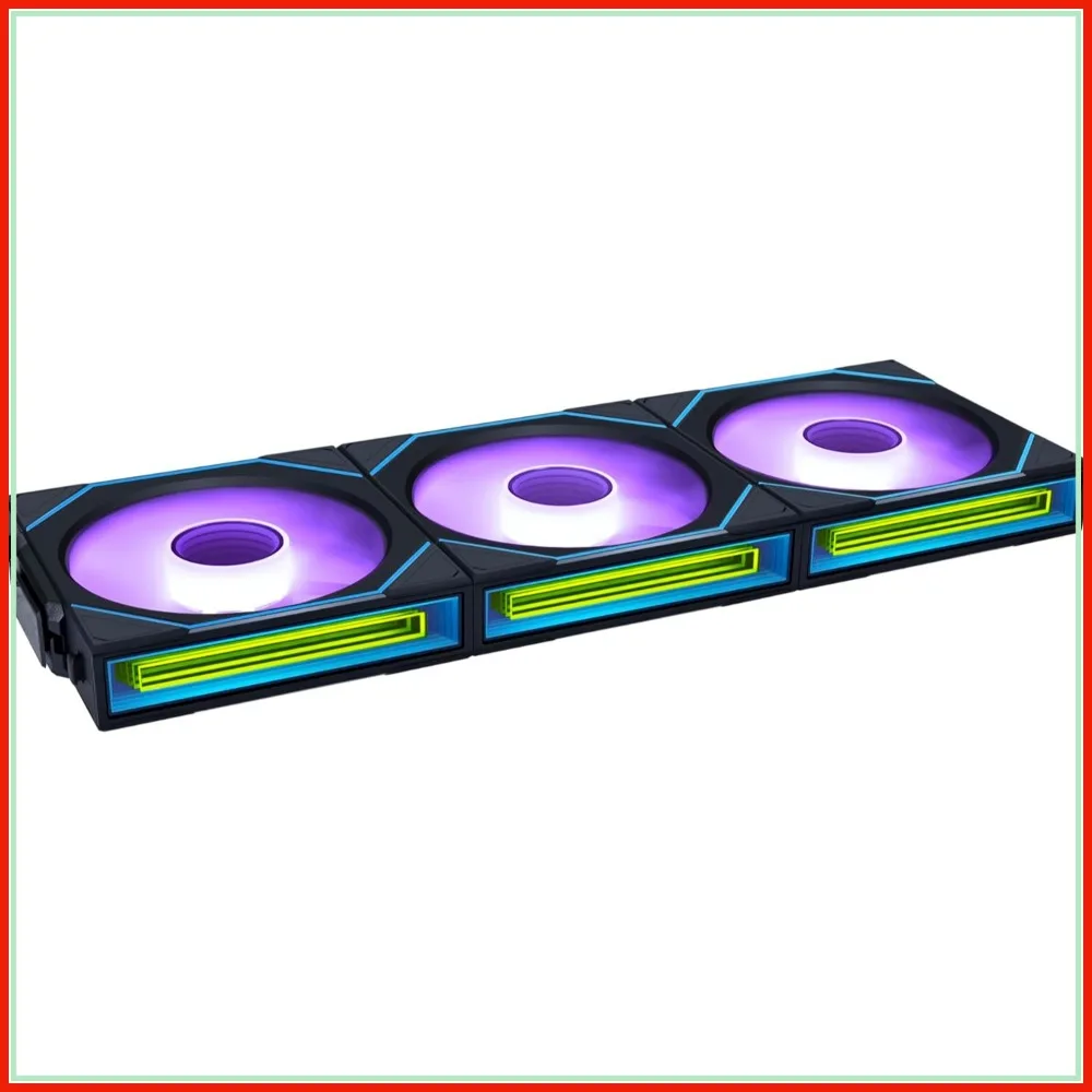 

Reverse Blade 120mm Triple Pack Wireless ARGB Fan with Controller, Low Noise, Dual Infinity Mirror