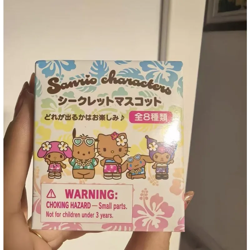 

Sanrio Characters Blind Box Black Skin Hello Kitty My Melody Cinnamoroll Kuromi Action Figures Collection Ornaments Kids Gifts