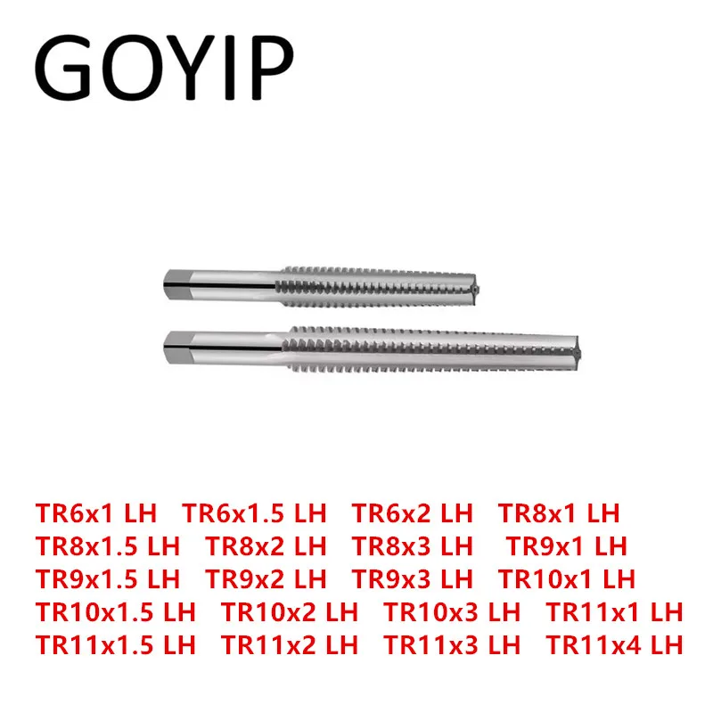 

3Pcs TR6 TR8 TR9 TR10 TR11 LH T-Trapezoidal TR Type LH Threading Taps High-speed Steel Material Support Customization