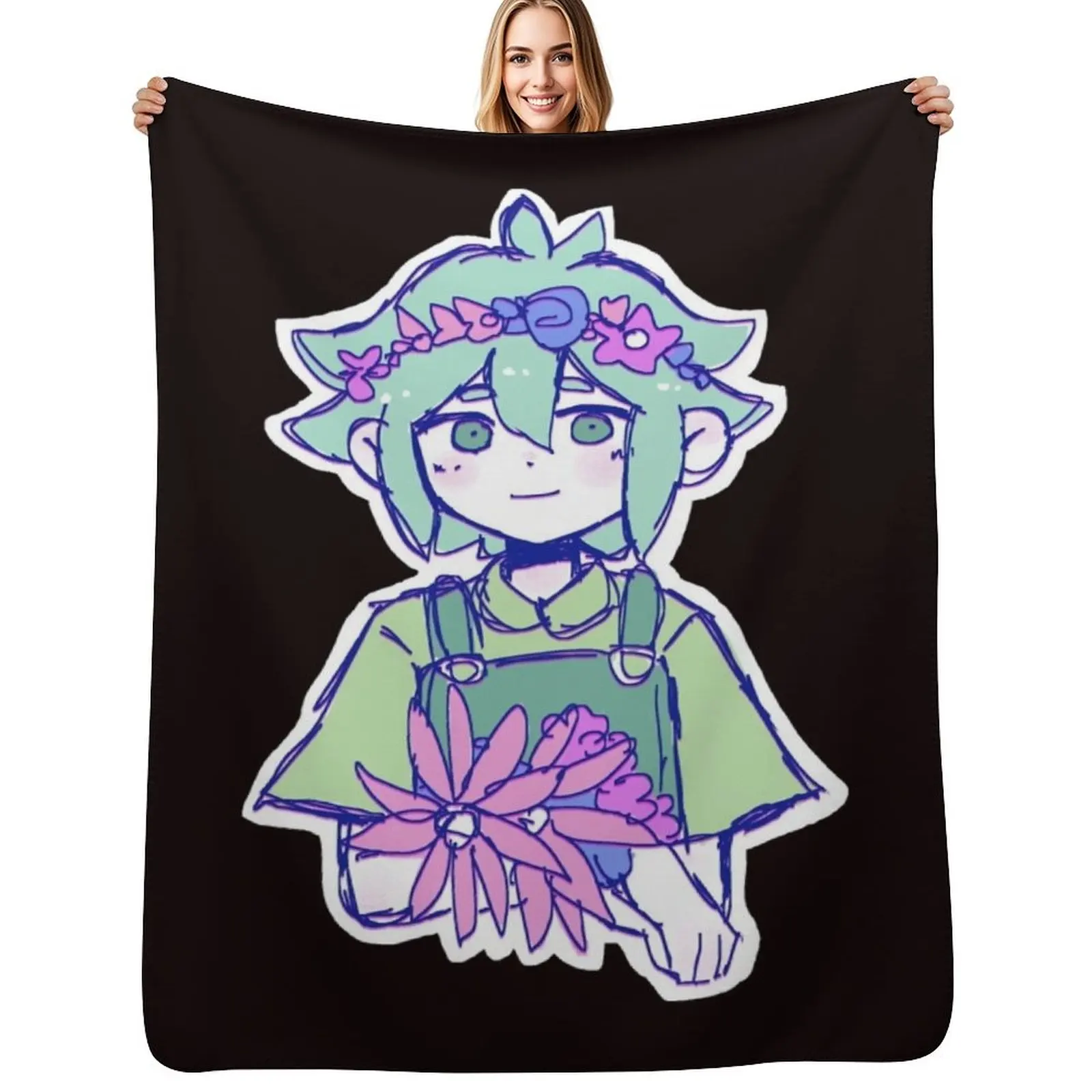

OMORI Basil Throw Blanket Wrinkle Resistant Lightweight Blanket