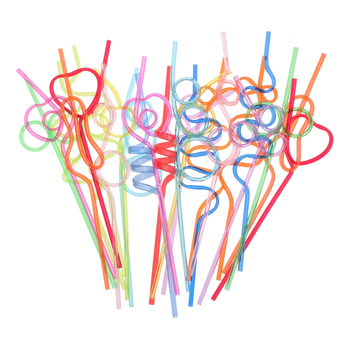 

24 pcs Crystal Drinking Straws Pet 5Mm Washable Reusable Plastic Party Holiday Bar Restaurant Supplies