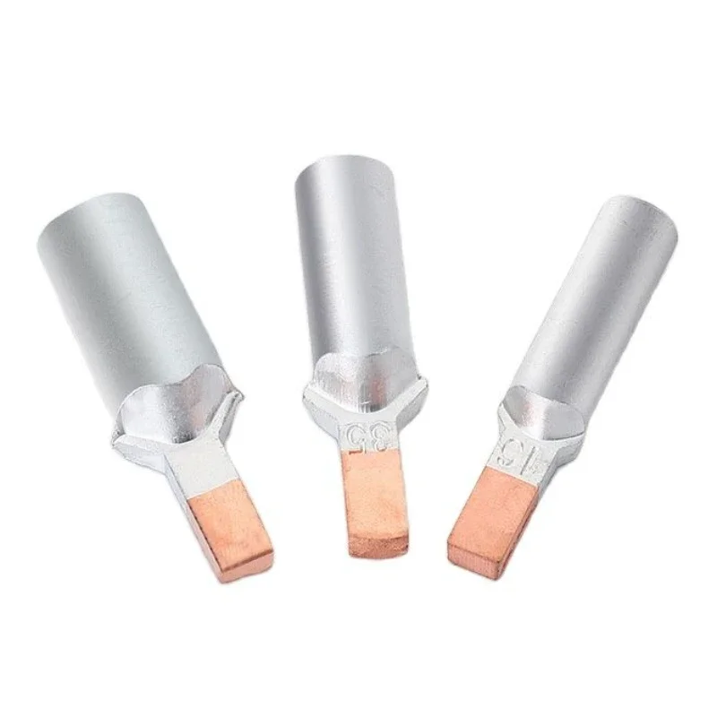 50pc DTLC C45-10/16/25/35/50mm2 Circuit Breaker Copper Aluminum Cable Terminal Bare Terminal Cable Lugs Wire Connector Joint Kit