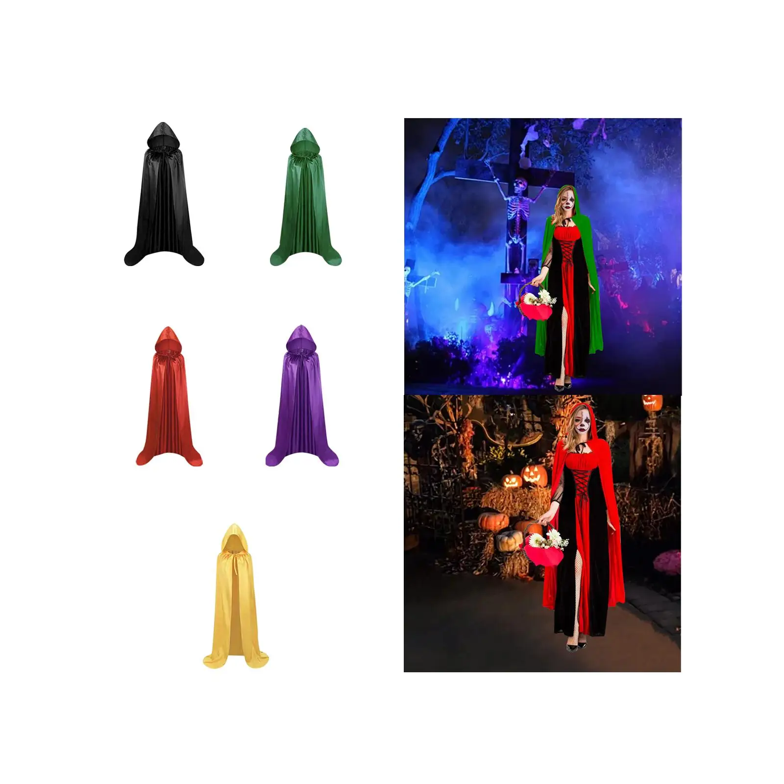 Mantel met capuchon Comfortabel Praktisch Halloween Cosplay Kostuum Halloween Mantel voor