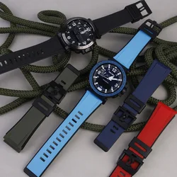 For Casio G-SHOCK Octagonal GA 2000 GA-2000-1A2 PRG-600 Watchband Waterproof Silicone Sport men Wrist band Bracelet 24mm strap