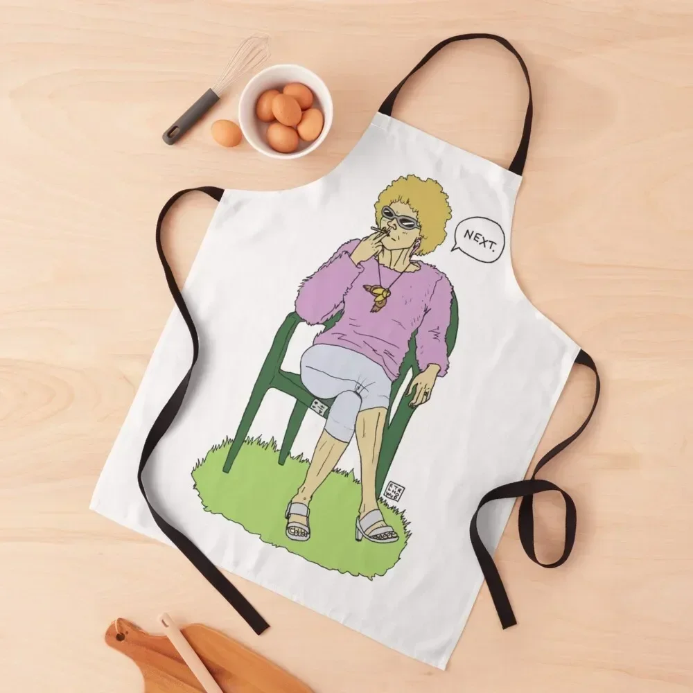 

Kath Day Knight having a smoke - Next Funny Apron Kitchen Things And For Home For Man Haircut Art For Kitchen Apron