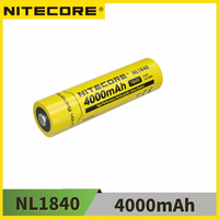 Nitecore NL1840 rechargeable battery 18650 3.6V Li-ion 4000mAh Output 10A